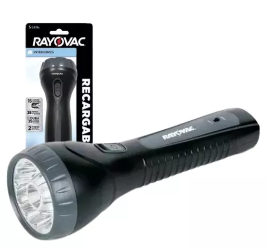 LINTERNA RECARGABLE 5 LED. RAYOVAC